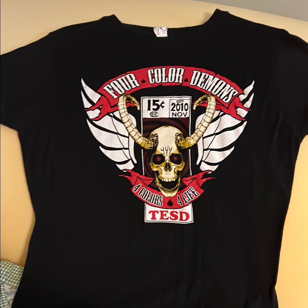 TESD Four Color Demons original Graphic Short Sleeve Tee